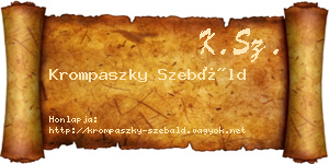 Krompaszky Szebáld névjegykártya
